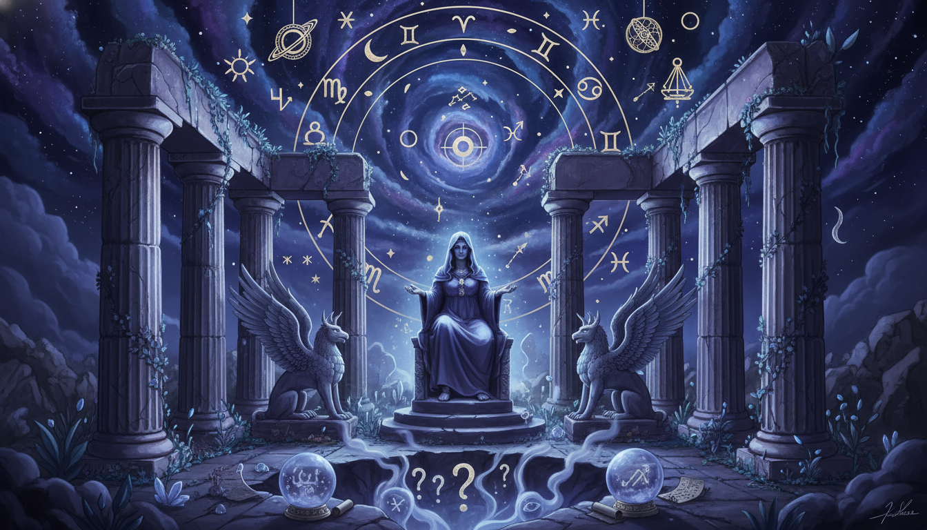 Руини от древен гръцки храм с оракул в Делфи