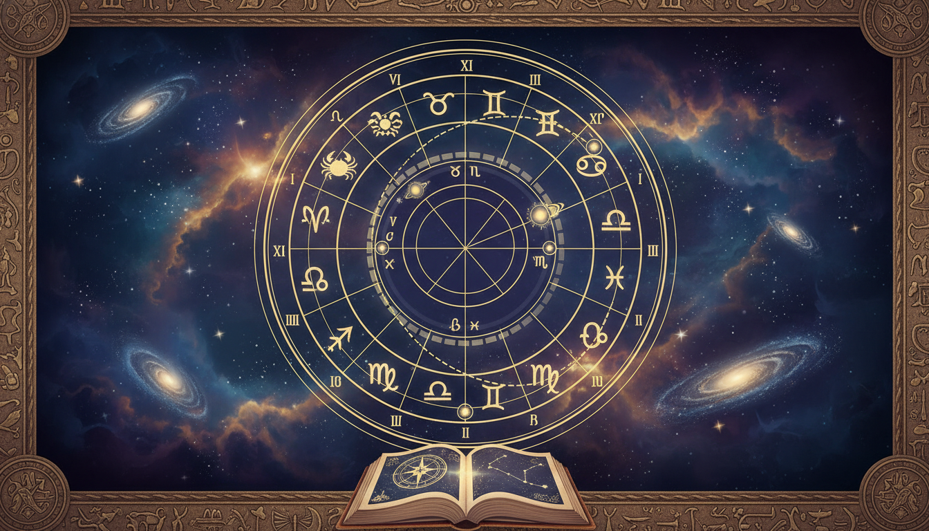 Диаграма на натална карта с движещи се планети, показващи транзити