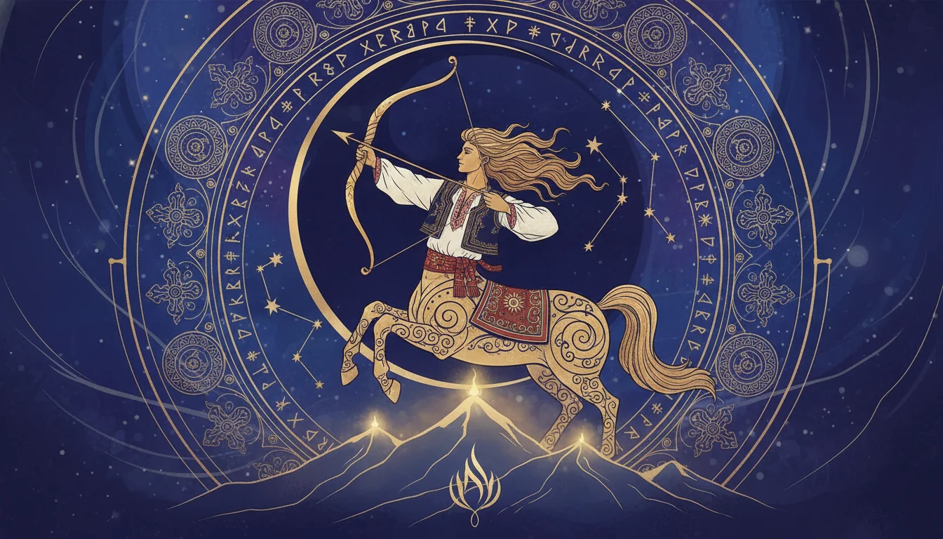 Новолуние в Стрелец 2025 | Огнен Старт за Зодиите | Vrachka - илюстрация