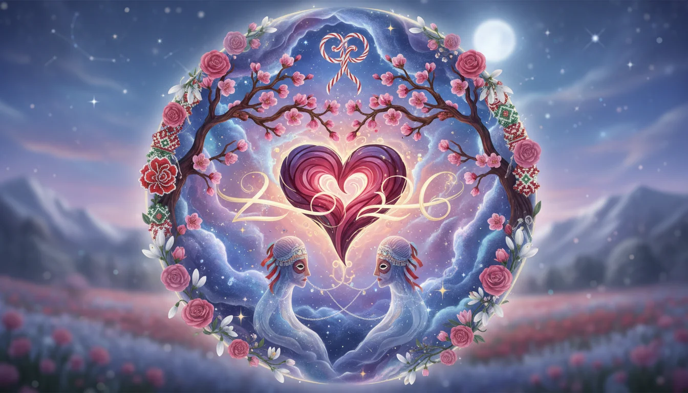 Любов февруари 2026 | Кои зодии ще имат късмет | Vrachka - илюстрация