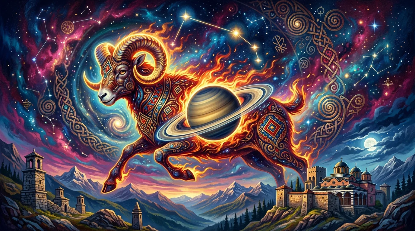 Сатурн в Овен 2026 | Духовното пробуждане на 10.04 | Vrachka - илюстрация