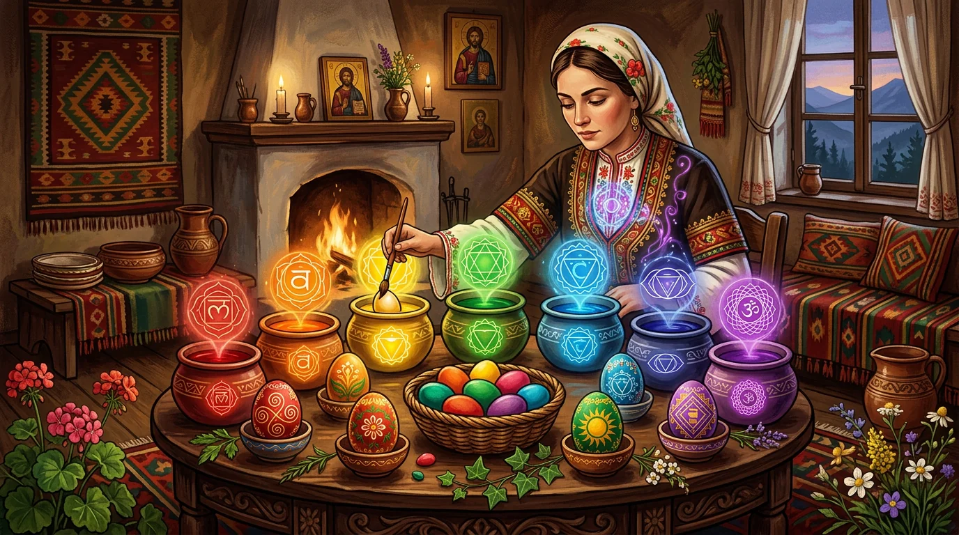 Боядисване на яйца за чакри | Ритуали за здраве 2026 | Vrachka - илюстрация