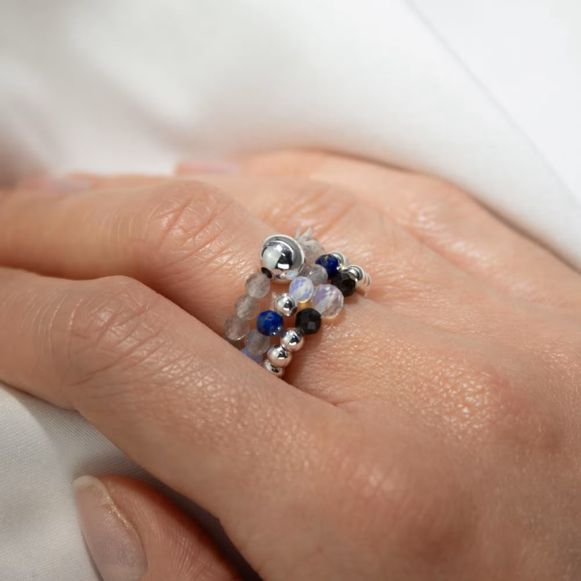 Комплект пръстени Духът на нимфата - Северно сияние - 4