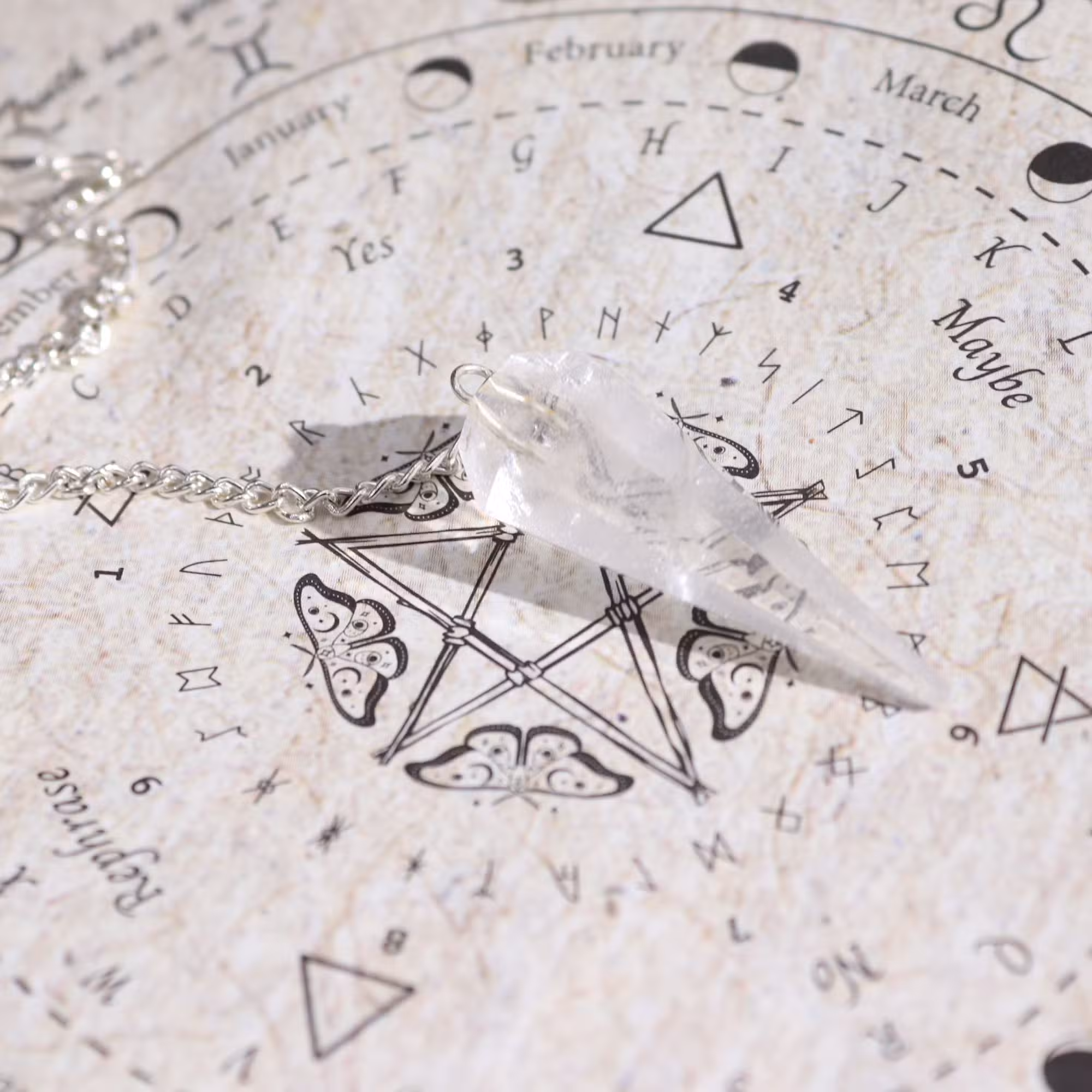 Магически тамян за пречистване с махало от планински кристал - 3