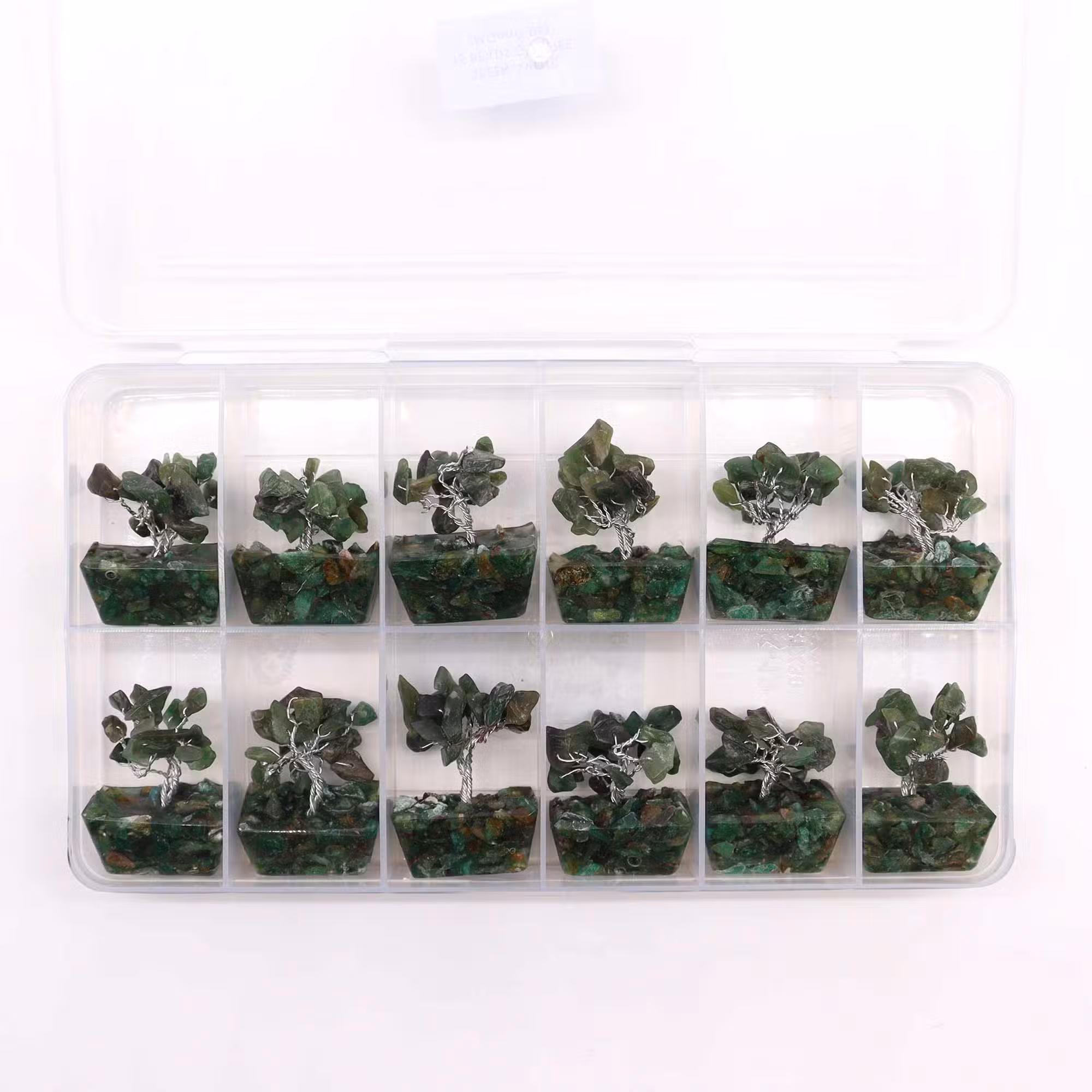 Мини дърво на изобилието от Зелен Авантюрин върху оргонитна основа - 3