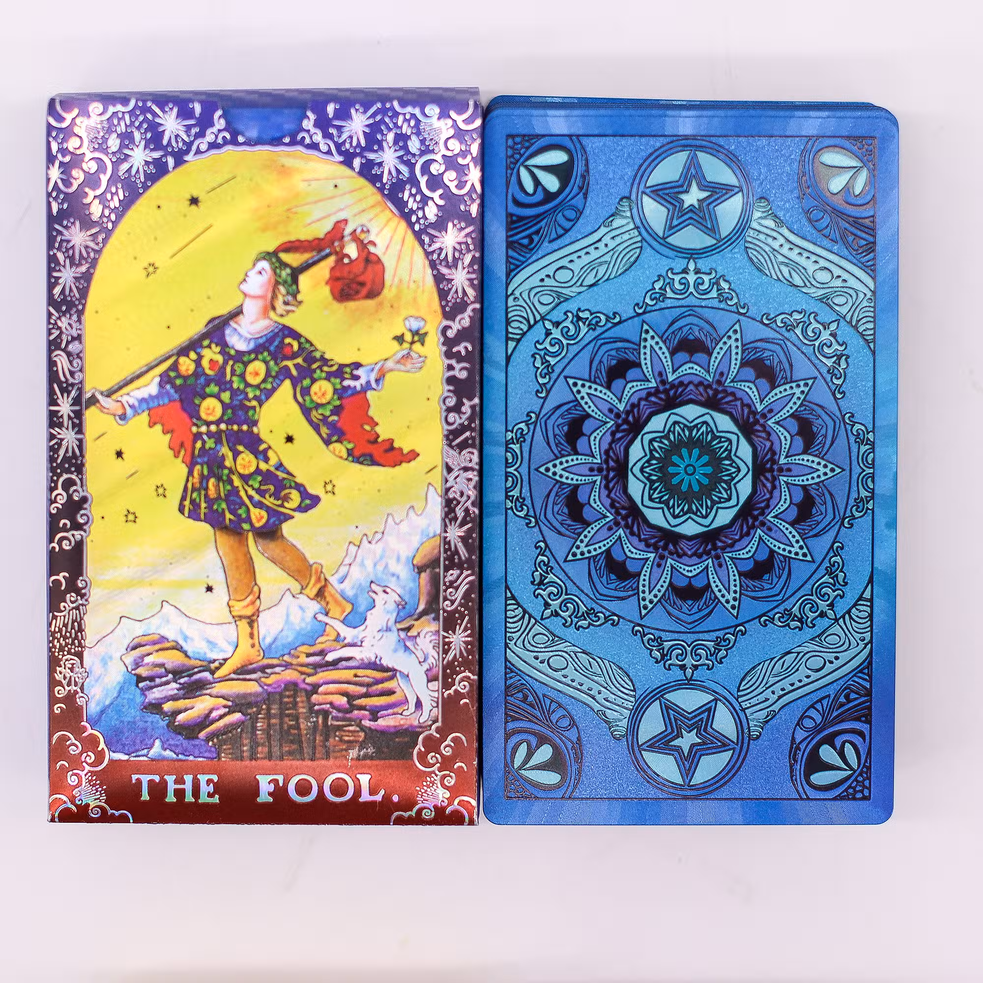 Таро Карти - Син Фолио Комплект (Мандала) - 4